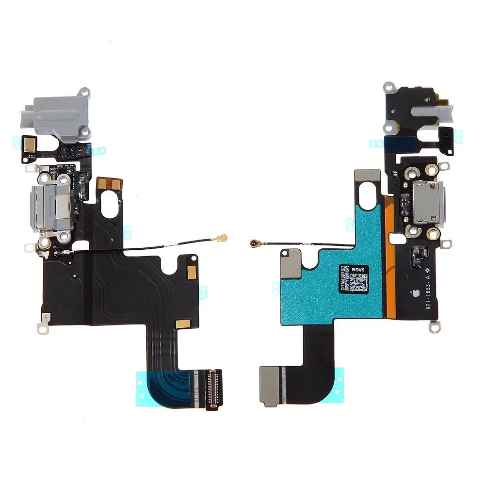 Nappe / Connecteur de Charge pour iPhone 6 Noir Reconditionné (PIEC)