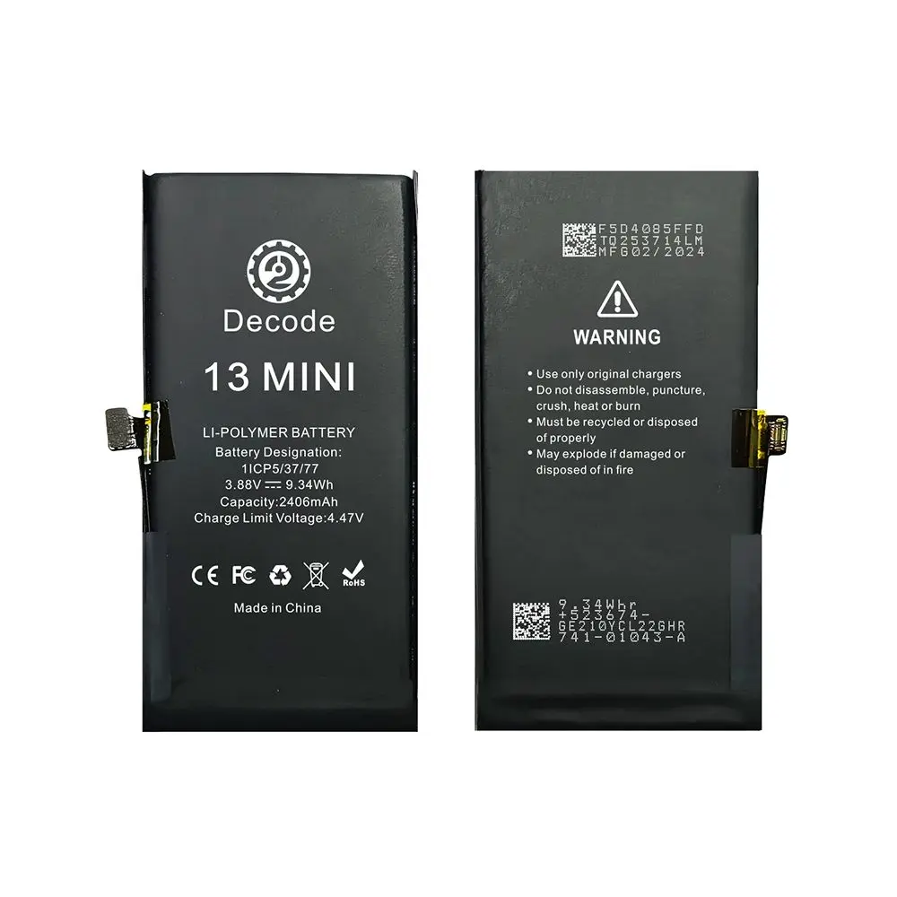 Batterie iPhone 13 mini Ti-Origine Decode sans message
