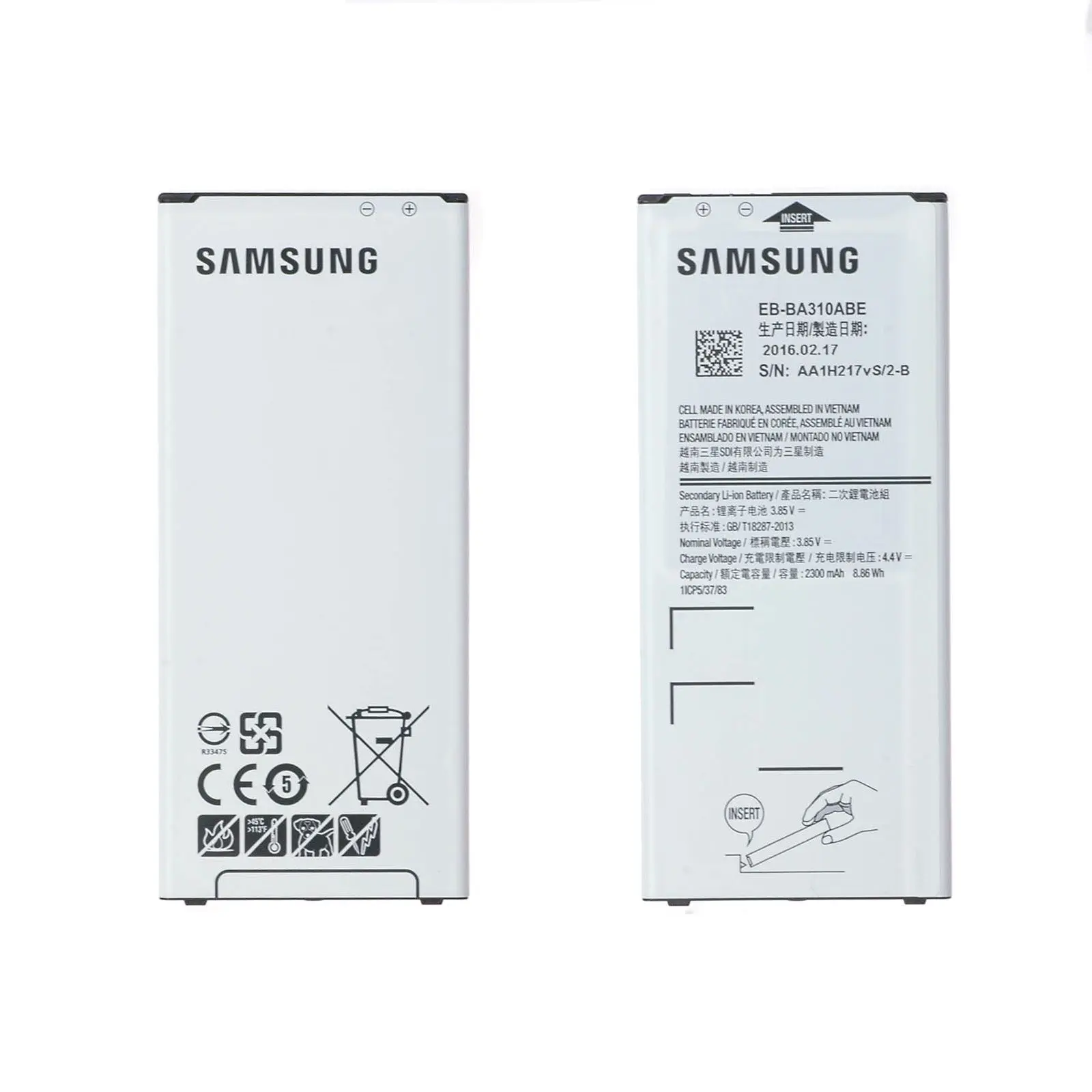 Batterie Samsung Galaxy A3 2016 (A310F) Origine EB-BA310ABE
