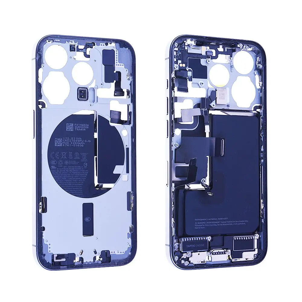 Châssis + Batterie iPhone 15 Pro Argent Origine démonté