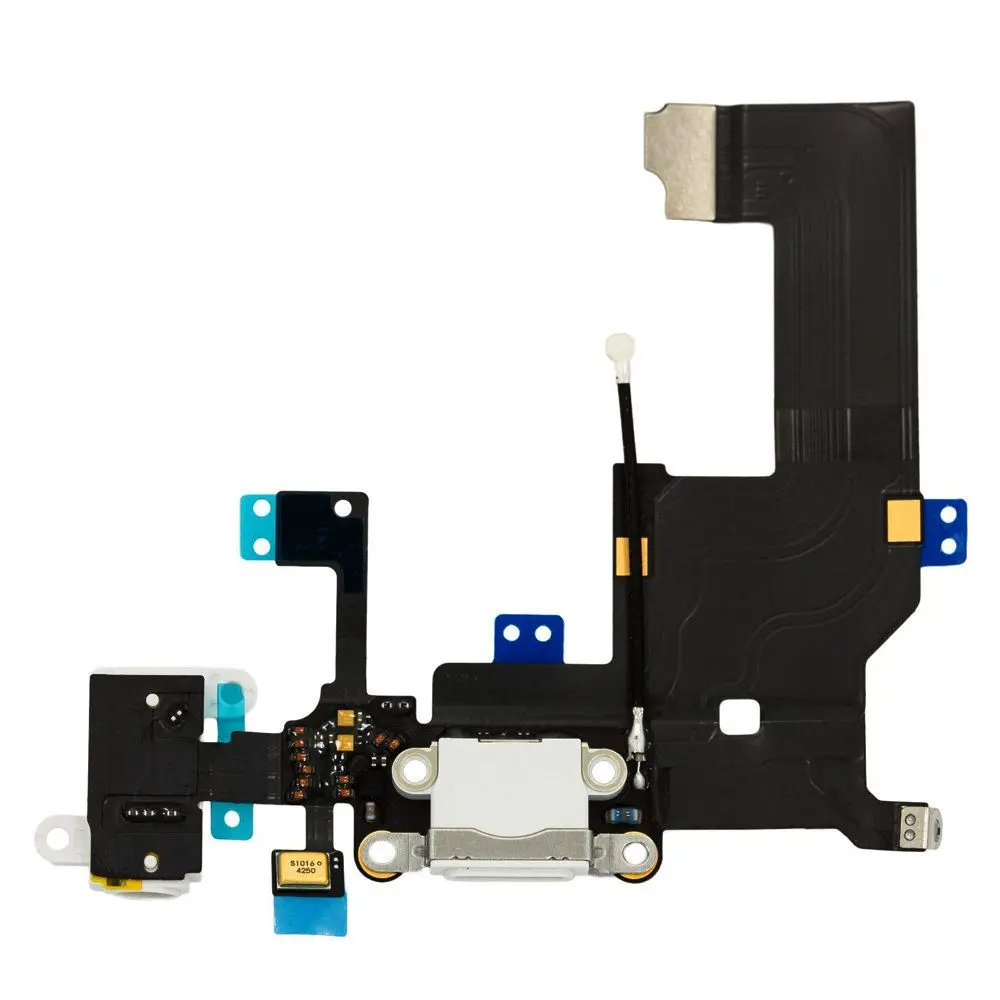 Nappe / Connecteur de Charge assemblée pour iPhone 5 Blanc Reconditionné (PIEC)
