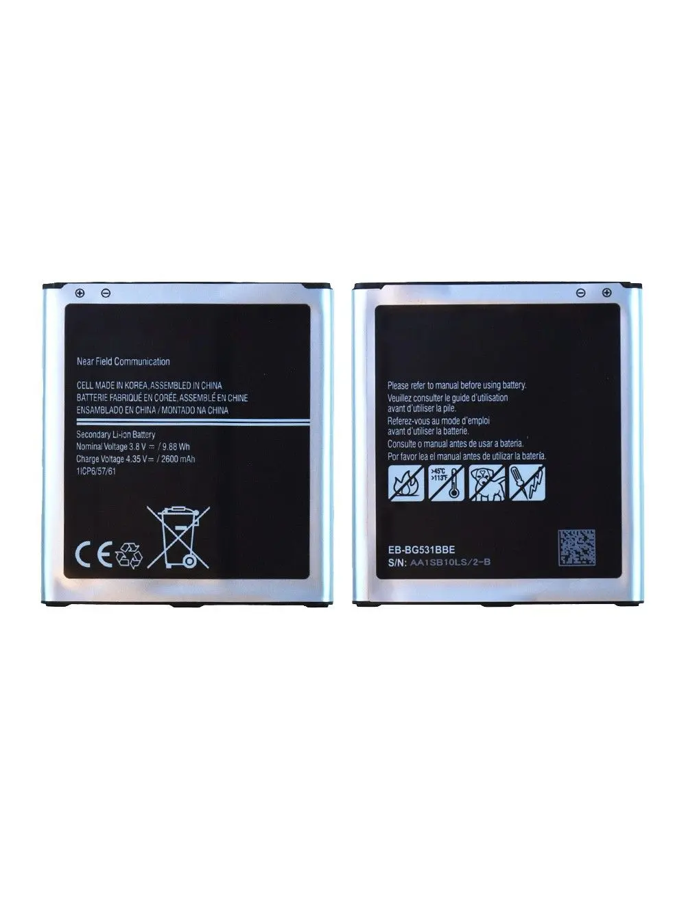 Batterie Samsung Galaxy J5 (J500F) / J3 2016 (J320F) / Grand Prime (G530FZ/G531F) EB-BG531BBE