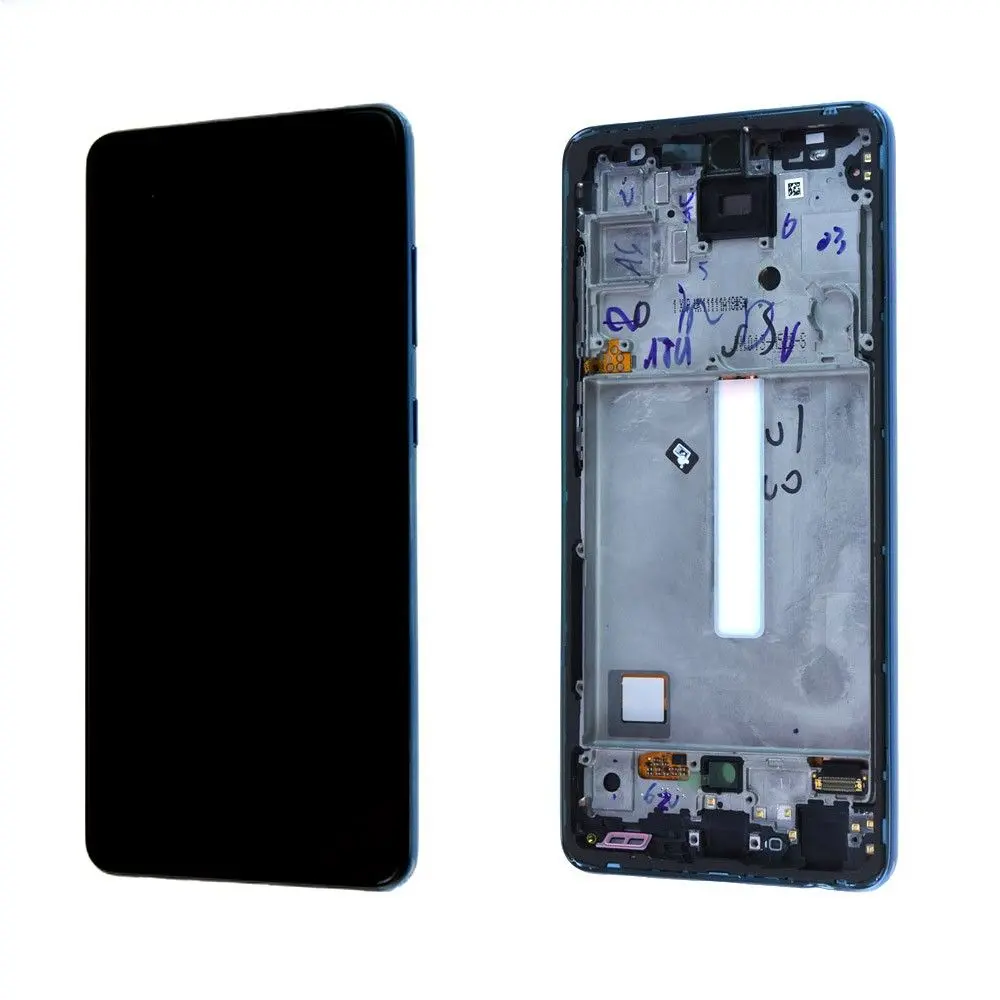 Écran Samsung Galaxy A52 4G (A525F) / A52 5G (A526B) Bleu + Châssis Origine
