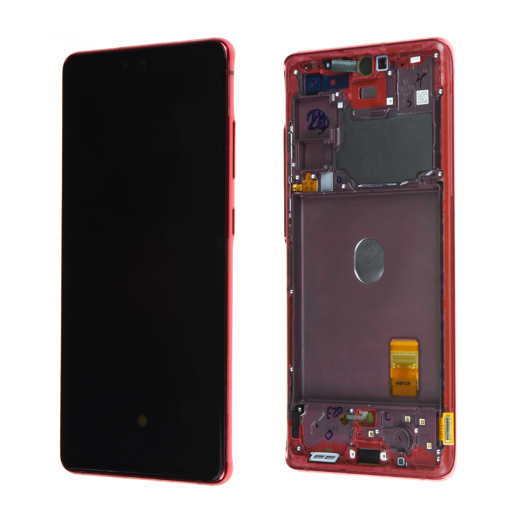 Écran Samsung Galaxy S20 FE 4G (G780F) Rouge + Châssis Origine