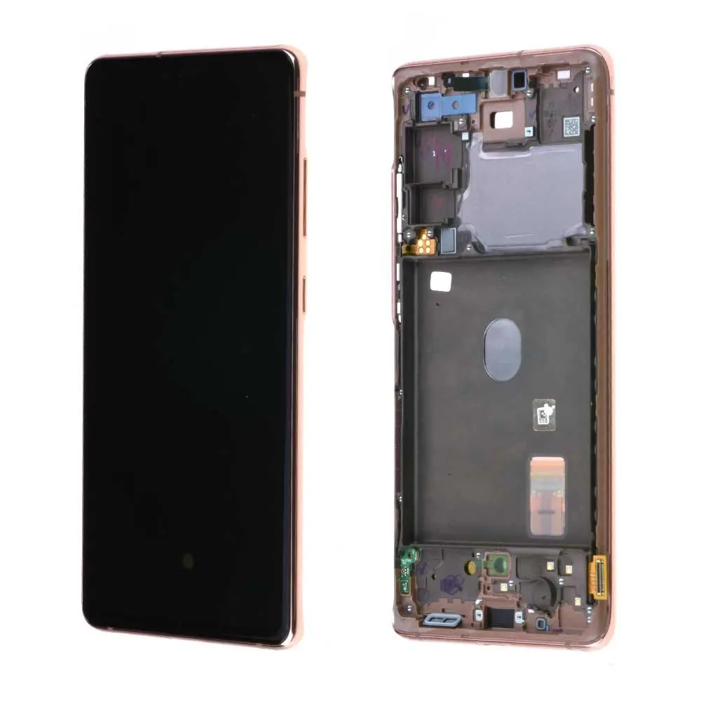 Écran Samsung Galaxy S20 FE 5G (G781B) Orange + Châssis Origine