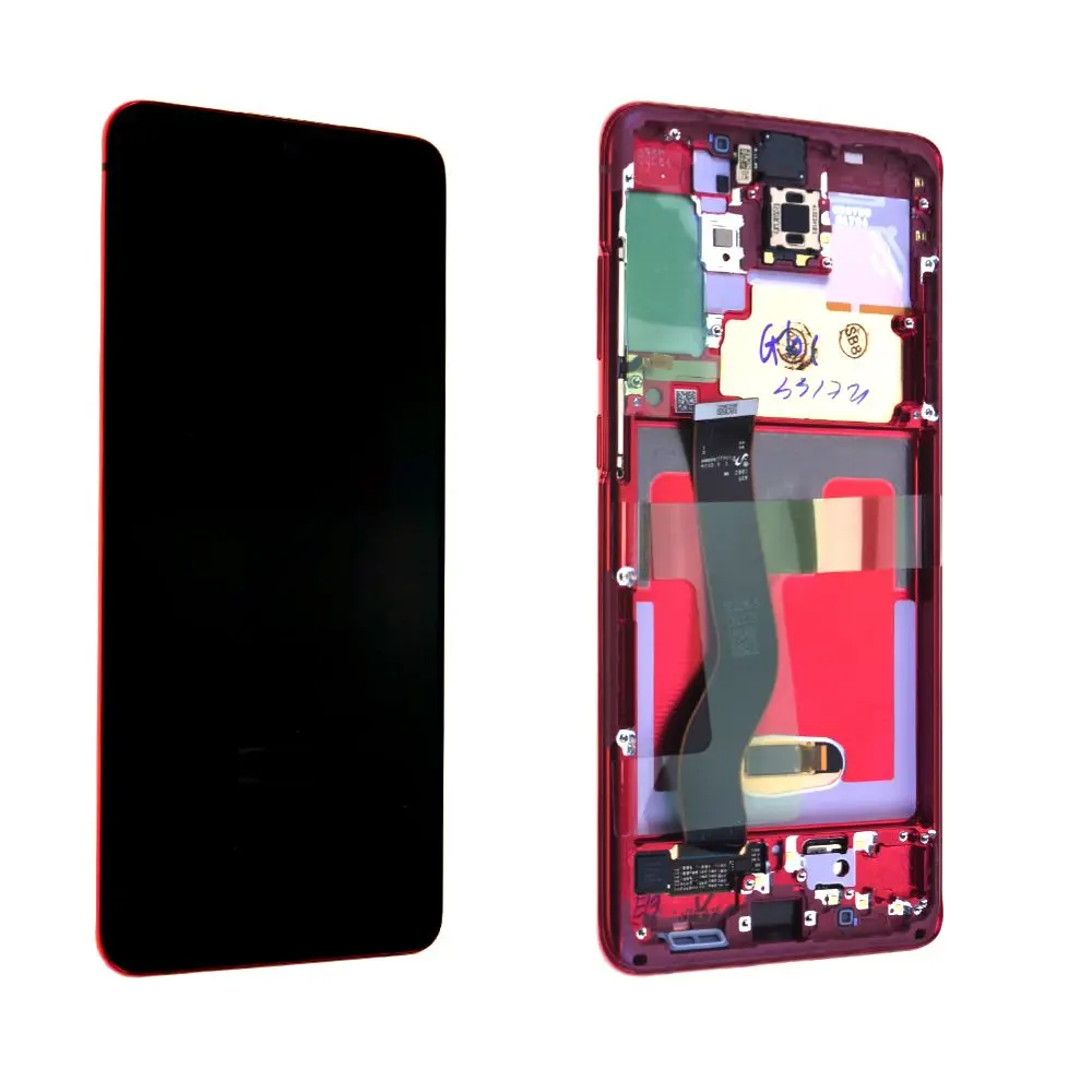 Écran Samsung Galaxy S20+ 4G (G985F) / S20+ 5G (G986B) Rouge + Châssis Origine