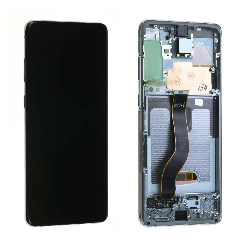 Écran Samsung Galaxy S20+ 4G (G985F) / S20+ 5G (G986B) Blanc + Châssis Origine