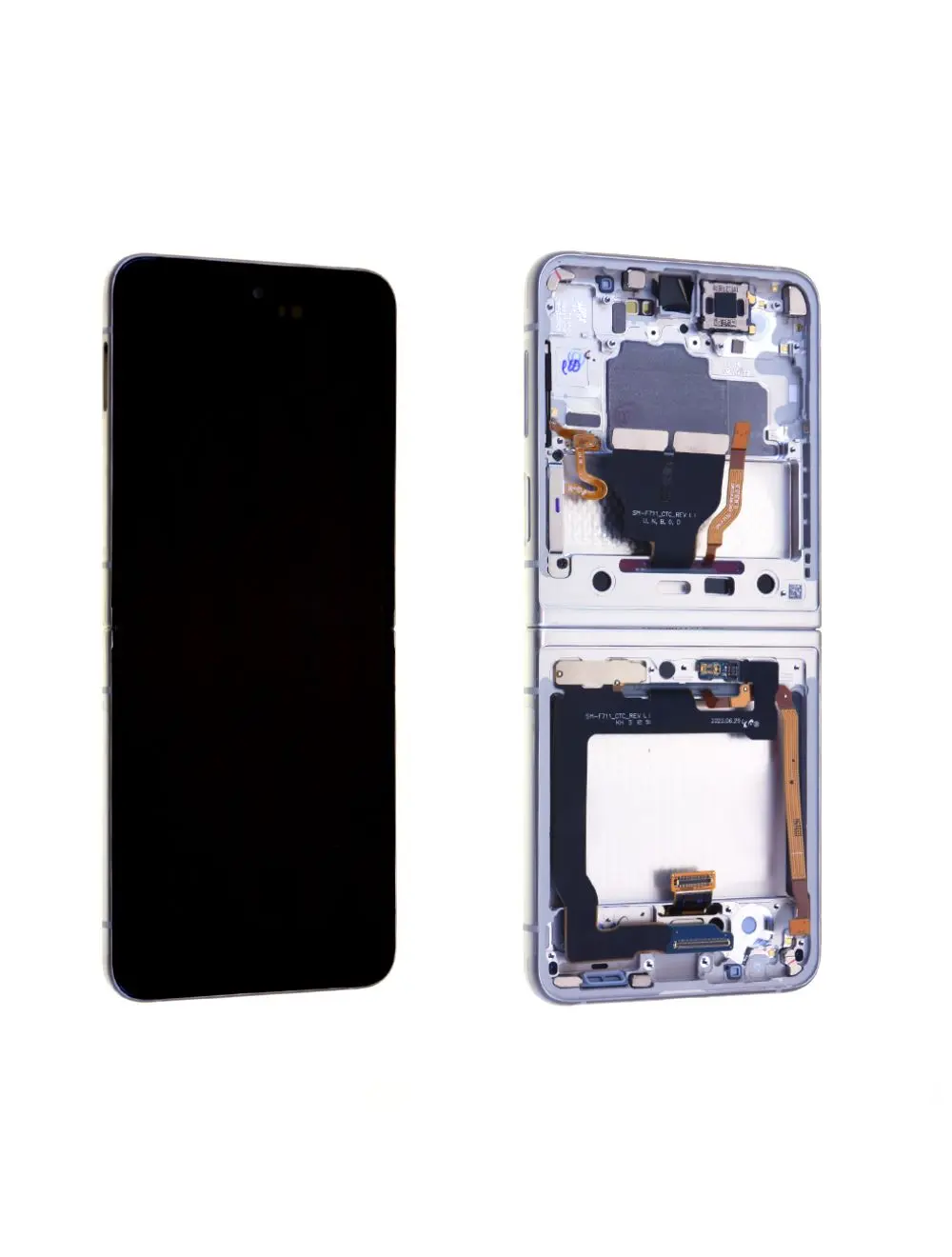 Écran Samsung Galaxy Z Flip3 5G (F711B) Beige + Châssis Origine