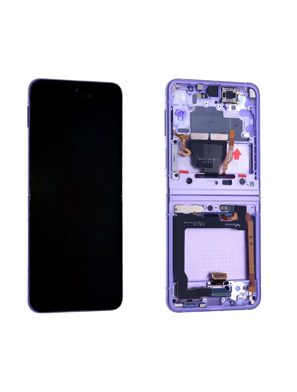 Écran Samsung Galaxy Z Flip3 5G (F711B) Lavande + Châssis Origine