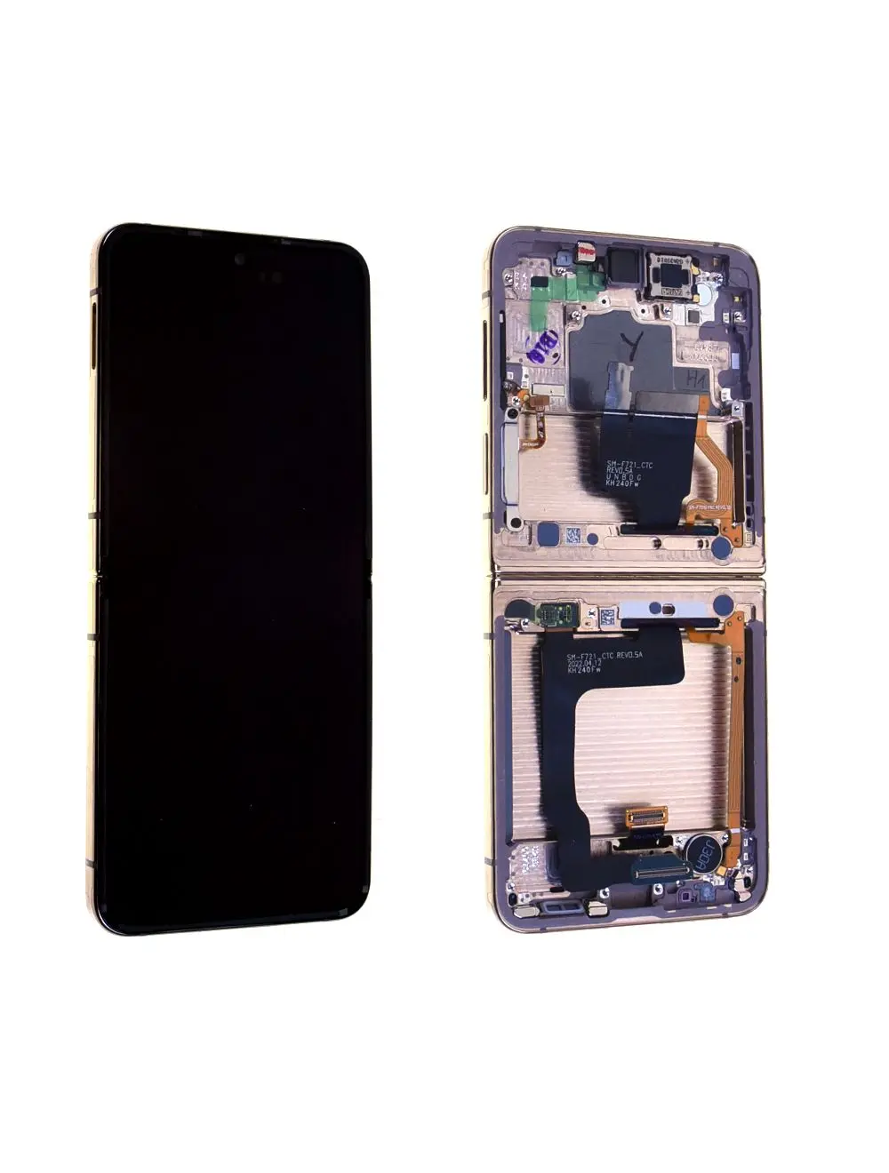 Écran Samsung Galaxy Z Flip4 5G (F721B) Or + Châssis Origine