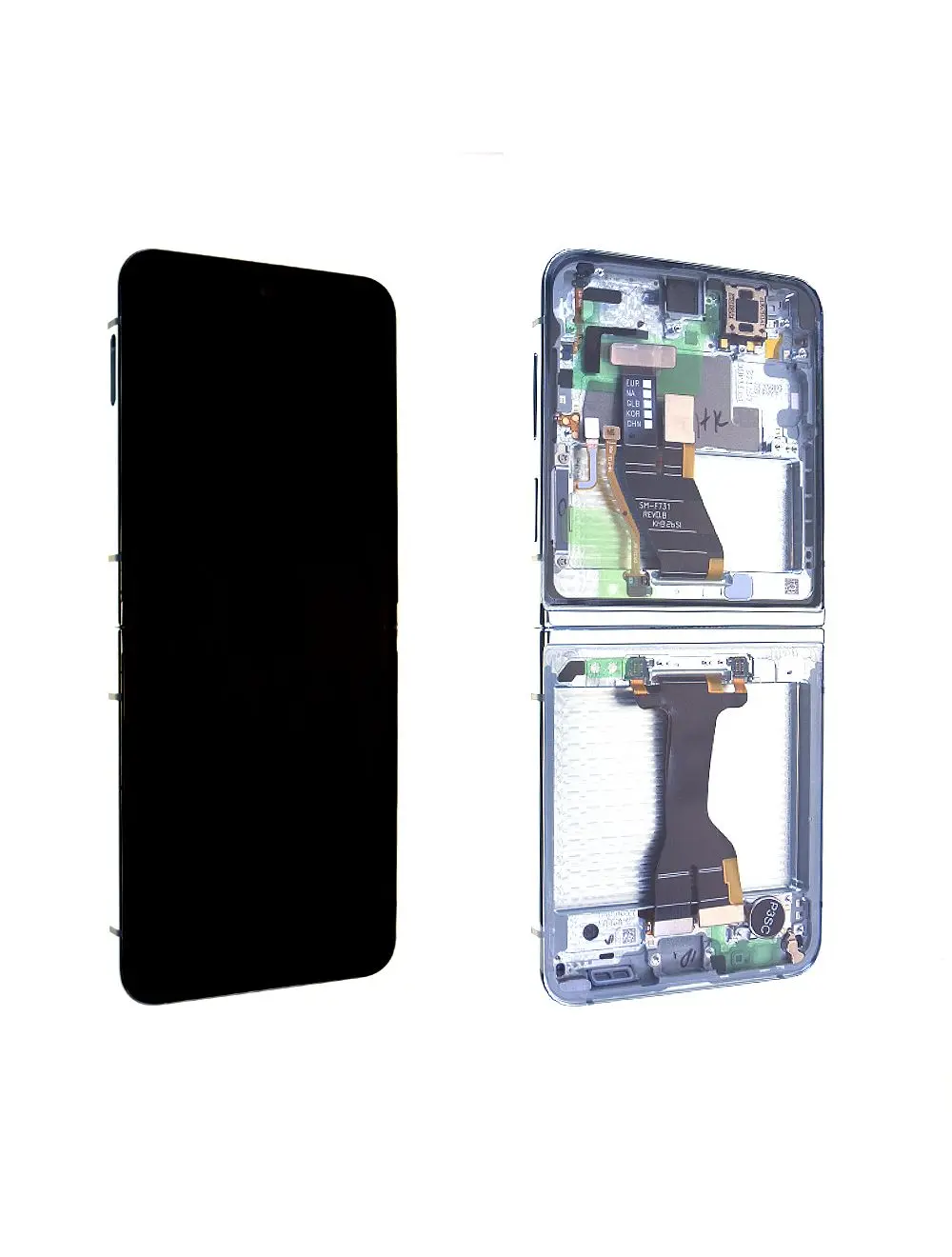 Écran Samsung Galaxy Z Flip5 5G (F731B) Vert D'Eau + Châssis Origine