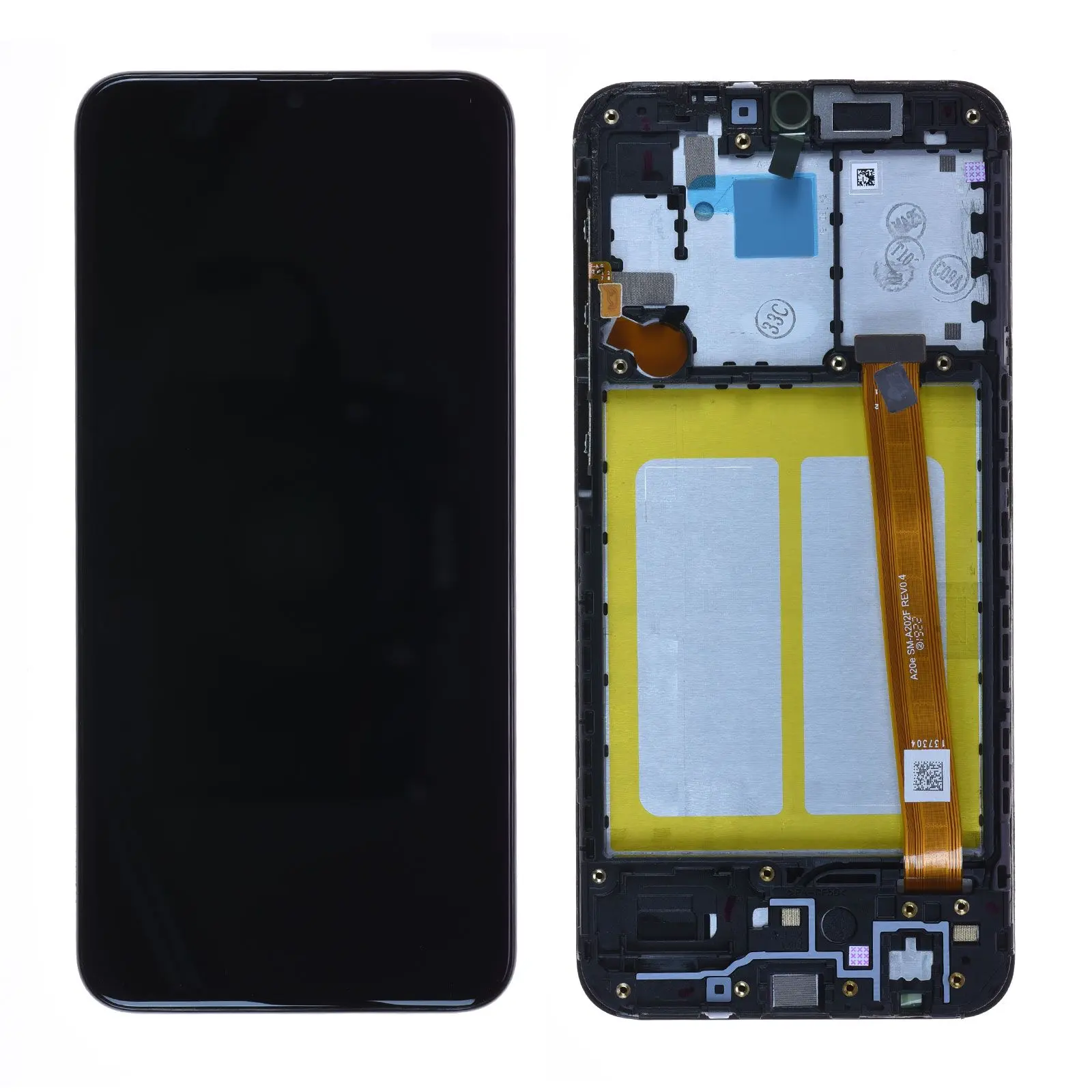 Écran Samsung Galaxy A20e (A202F) Noir + Châssis Origine