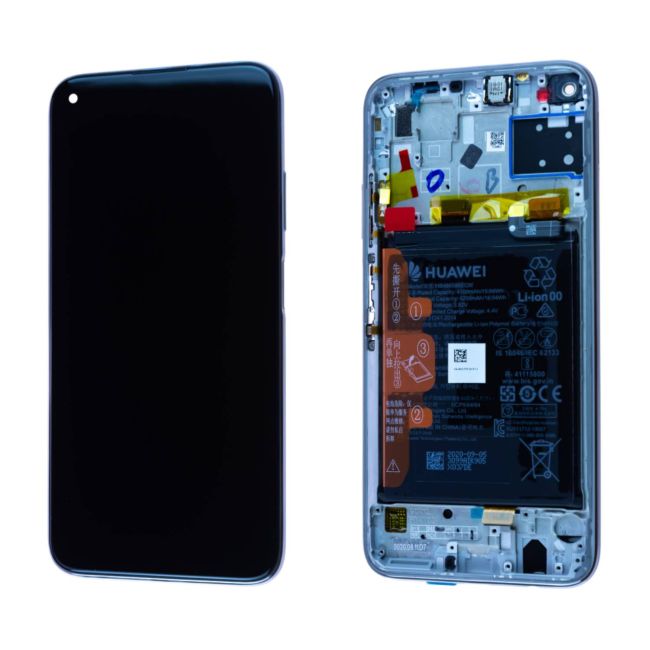 Écran Huawei P40 Lite Bleu Nacre + Châssis / Batterie Origine