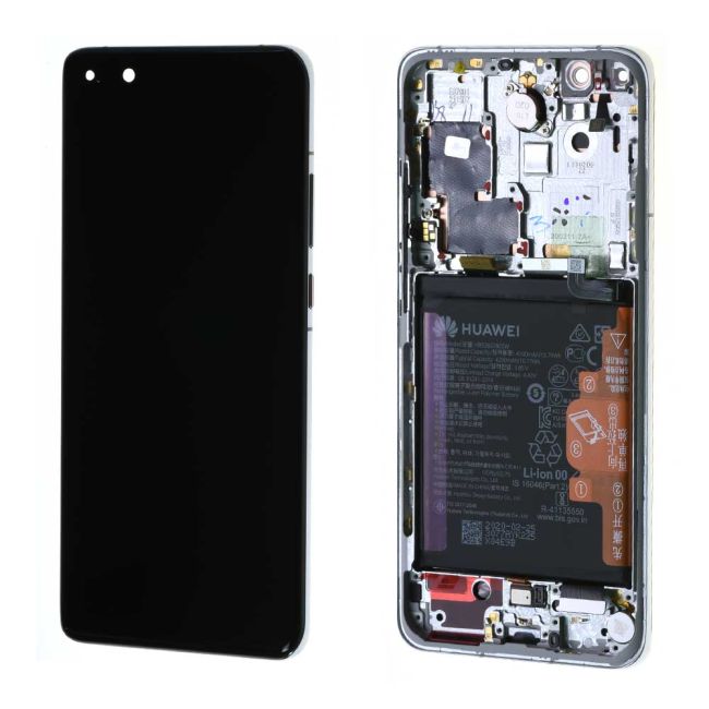 Écran Huawei P40 Pro Argent + Chassis / Batterie Origine