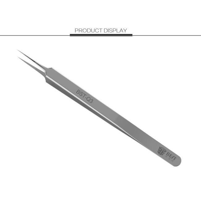Pince Brucelle (Pointu) 0.01 mm Best BST-Q3 Acier Inoxydable 4