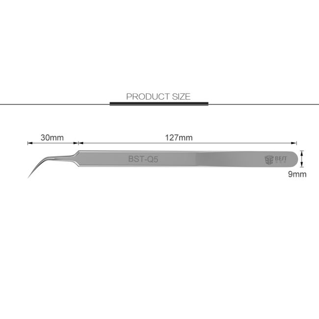 Pince Brucelle 0.01 mm Best BST-Q5 Acier Inoxydable 3