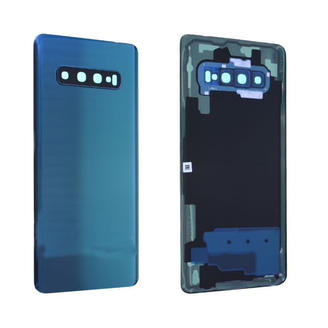 Vitre arrière avec vitre cache caméra sans logo Samsung Galaxy S10+ (G975F) Vert