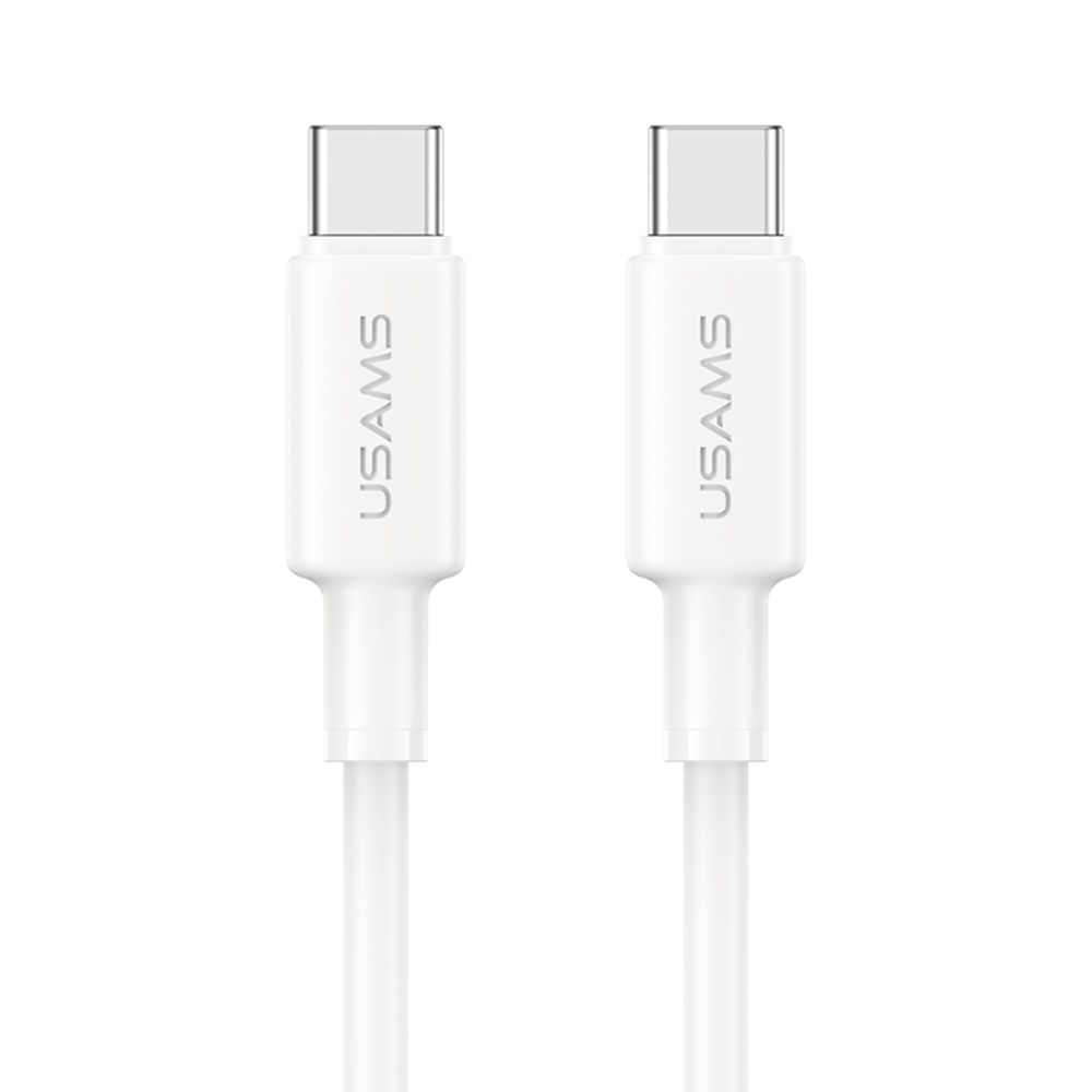 Câble USB-C vers USB-C 60W (1m) - Charge Rapide Power Delivery Usams SJ763 U90 - Blanc