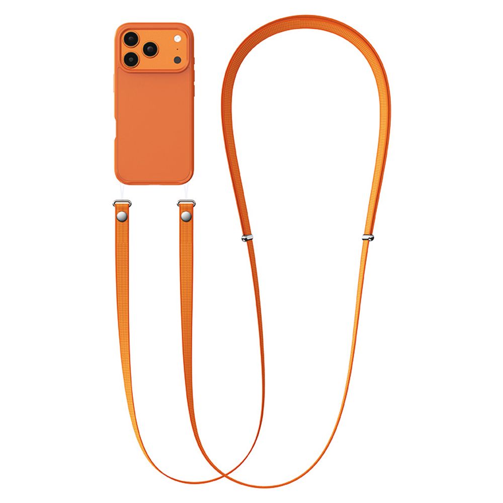 Cordon Tour de Cou Réglable Usams ZB360 pour iPhone 17, Pro, Pro Max, Air - Orange