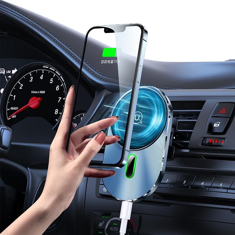 Chargeur voiture magnétique grille de ventilation (15W) pour téléphone US-CD170 USAMS