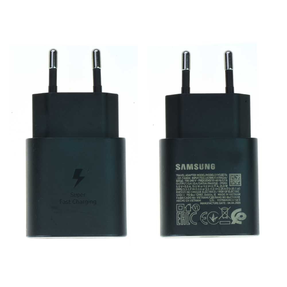 Chargeur Samsung Type-C Ultra rapide EP-TA800 25W Noir Origine