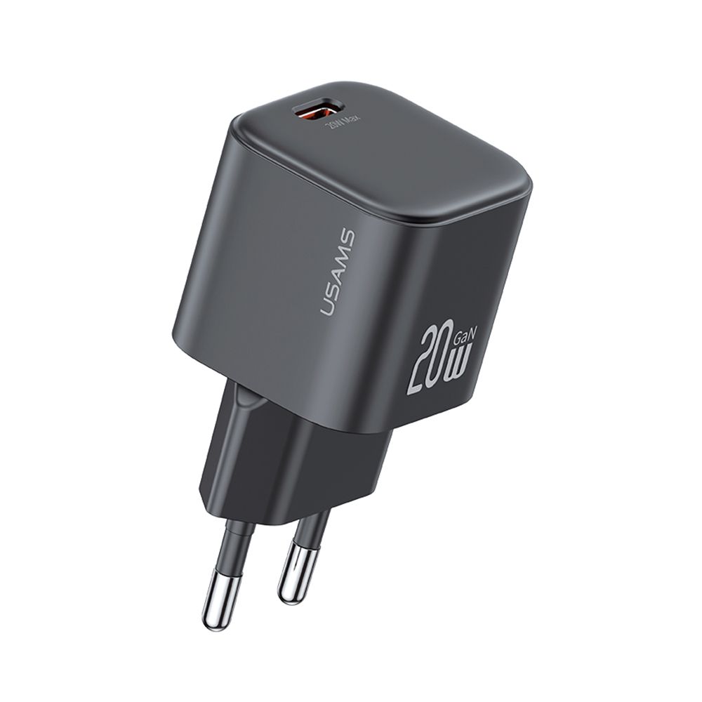 Mini Chargeur rapide USB-C PD GaN (20W) Usams CC260 / JC Series Noir