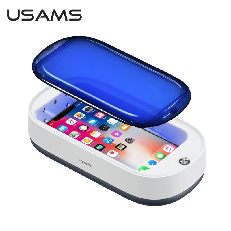 Boitier de stérilisation Ultraviolet pour Telephone avec charge sans fil USAMS US-ZB151