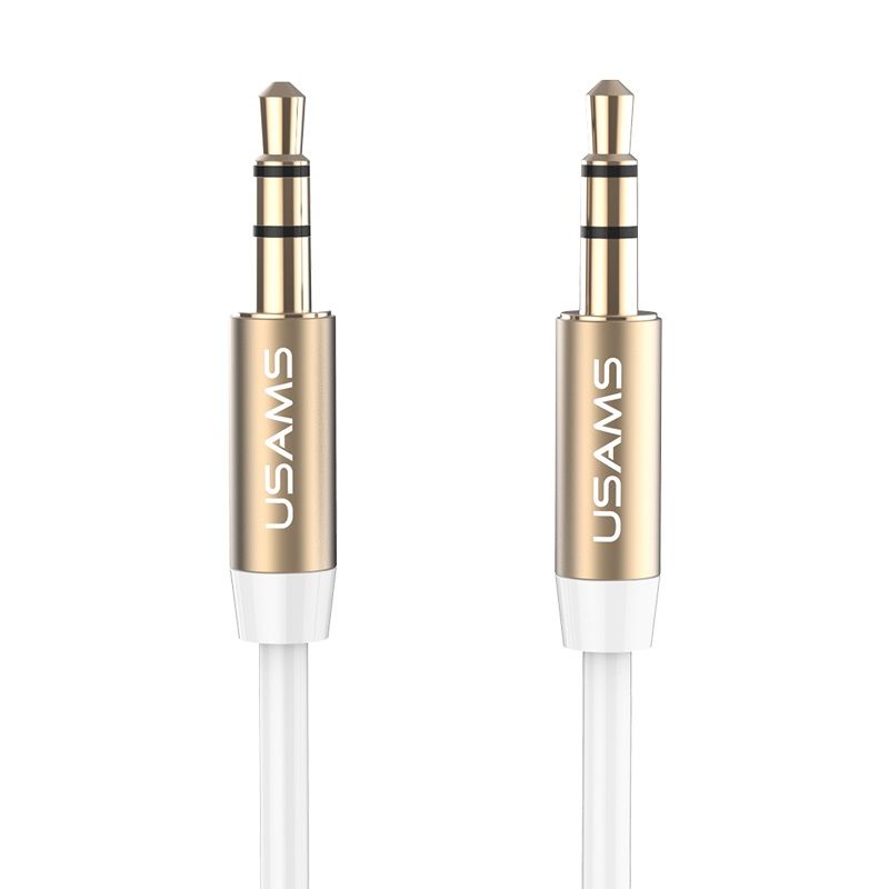 Câble Silicone Jack / Jack YP10 2 AUX USAMS Or (1 m)