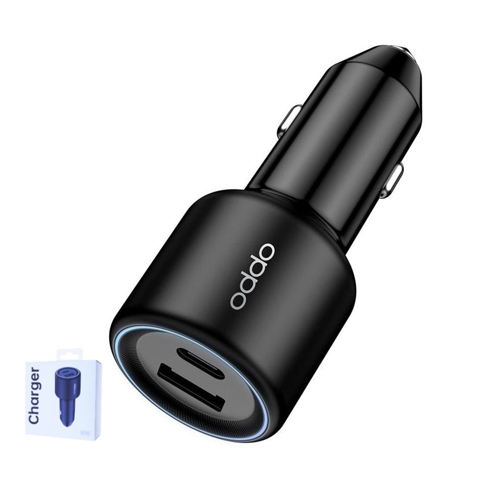 Chargeur allume-cigare Oppo USB Type A/C 80W Supervooc CCB7JACH Noir Origine