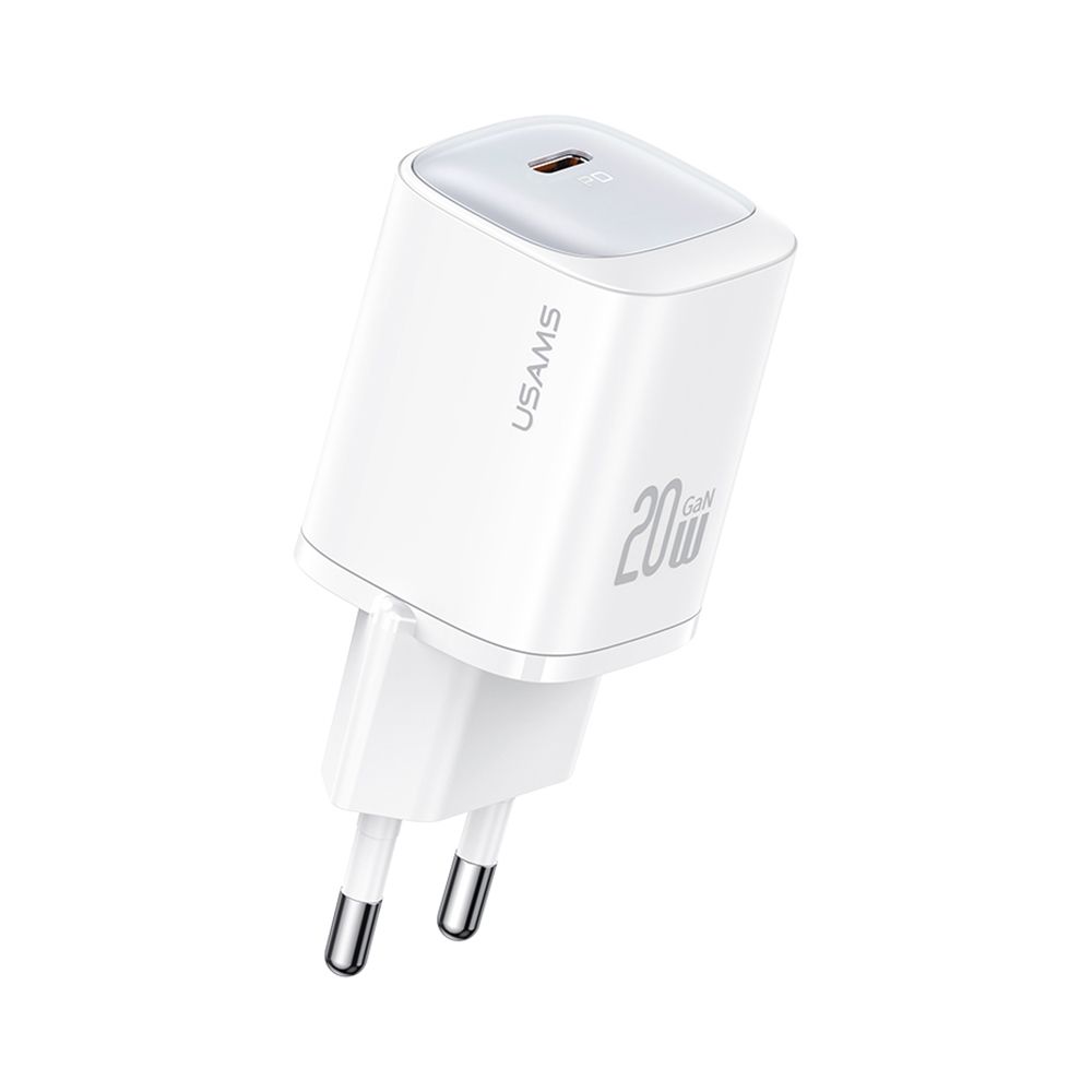 Mini Chargeur rapide USB-C PD 3.0 GaN (20W) Usams HC Series / CC248 Blanc