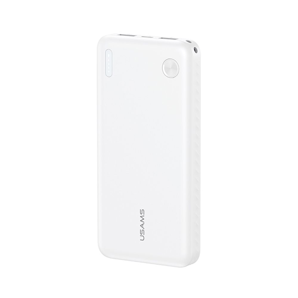 Batterie Externe (10000 mAh) trois ports USB (2 USB-A + 1 USB-C) Power Bank Usams CD253 / PB83 Blanc