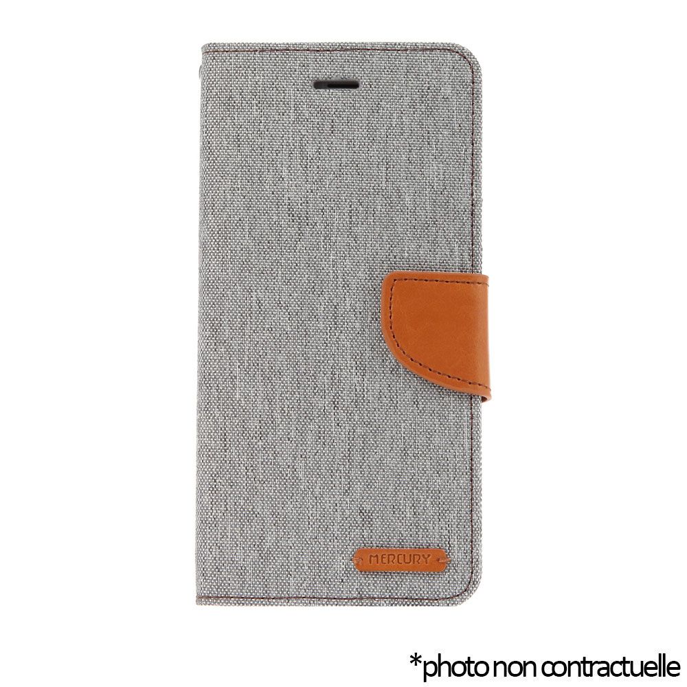 Housse Grainé Mercury Samsung Galaxy Note 5 (N920F) Gris / Marron