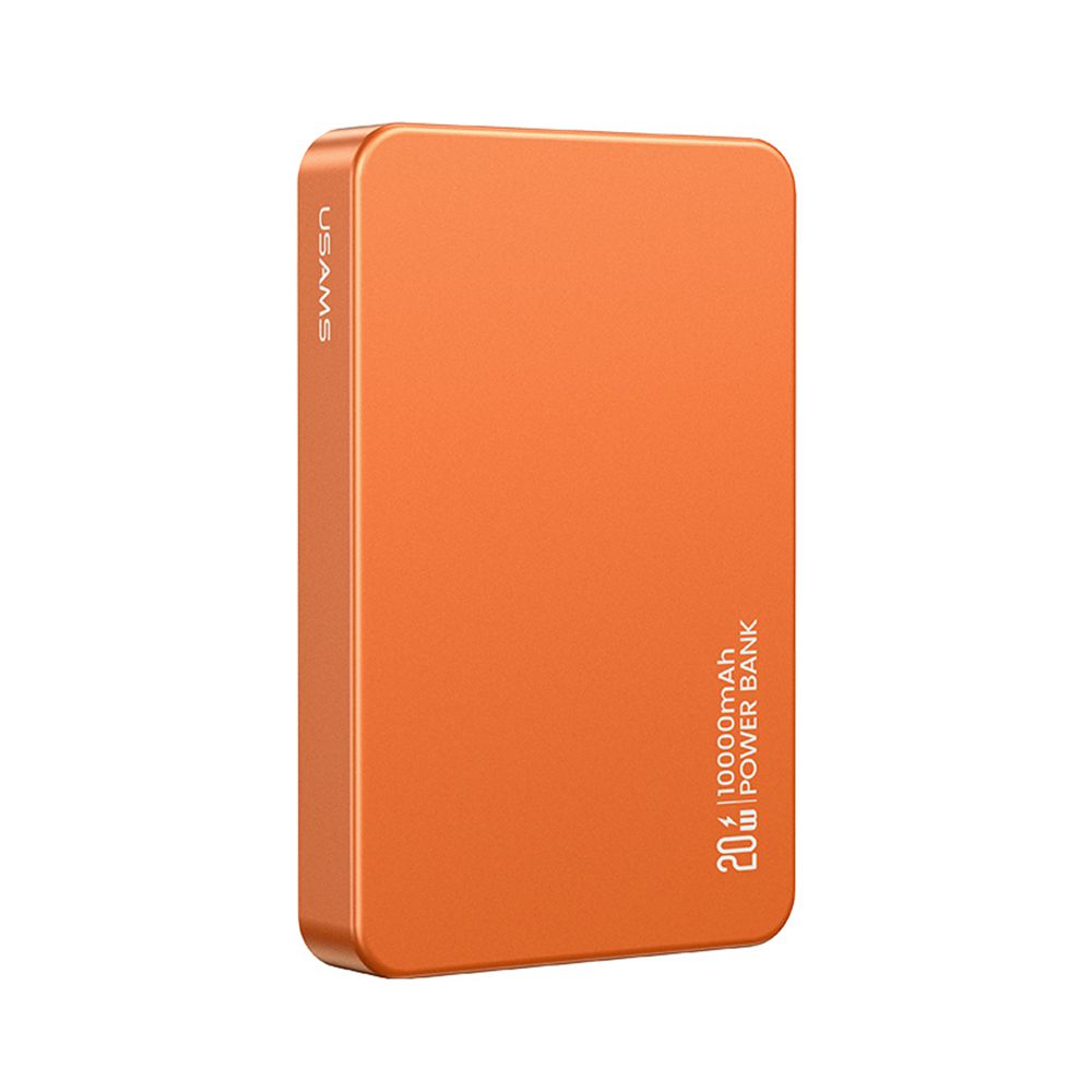 Power Bank Batterie Externe (10000 mAh) Magnétique 20W sans fil USB-C Usams CD242 CY Series Orange