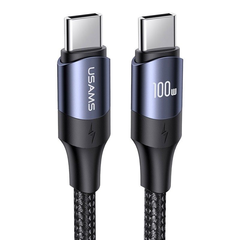 Câble Tressé USB Type-C + USB Type-C 100W PD (2m) Usams (SJ525) Noir