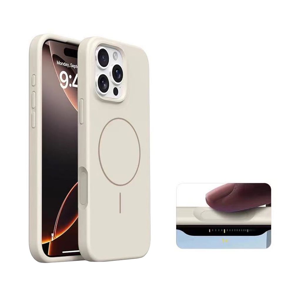 Coque en silicone SMOOTH pour iPhone 16e / iPhone 17e Compatible MagSafe Blanc