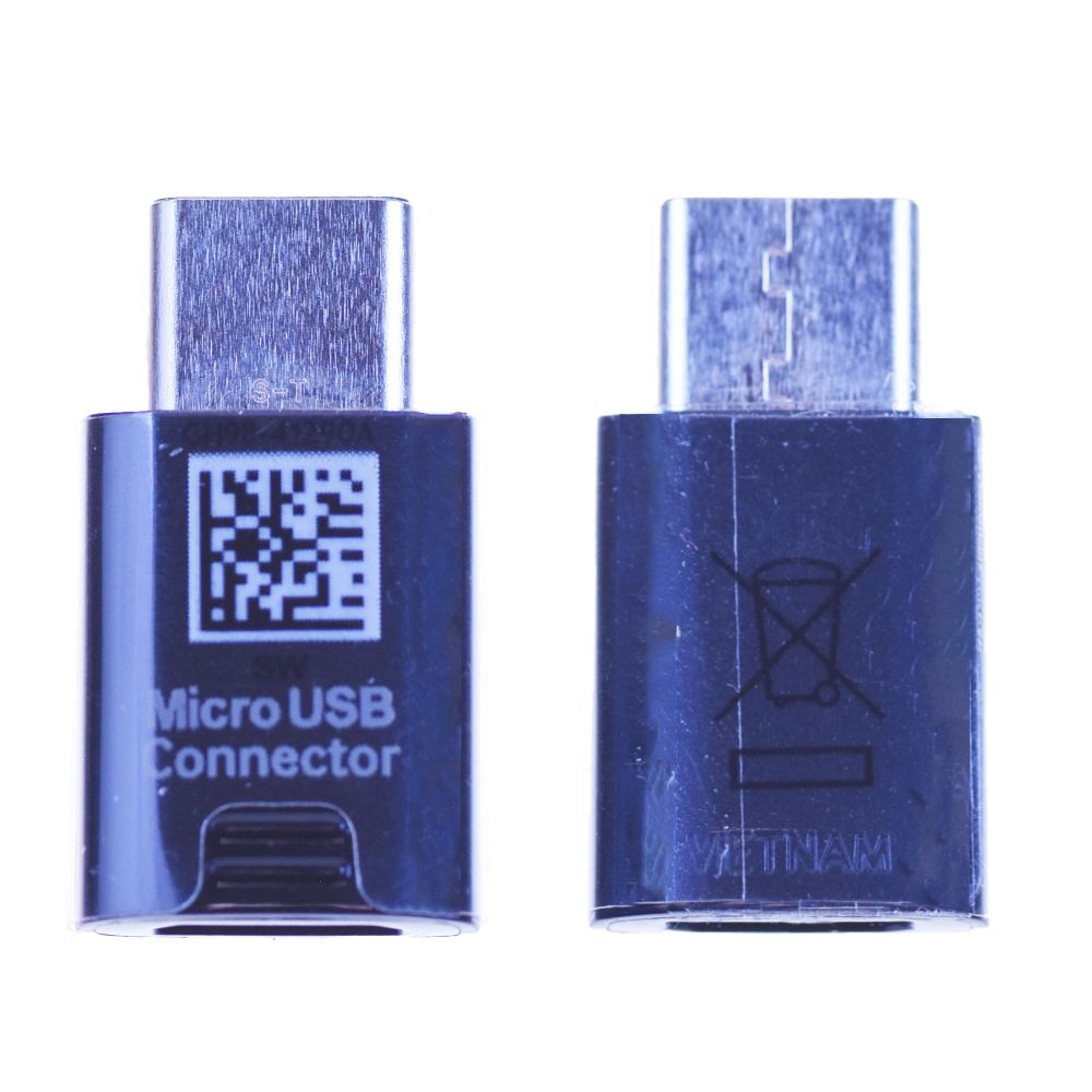 Adaptateur Samsung Galaxy Micro USB vers USB Type-C pour chargeur Noir Origine