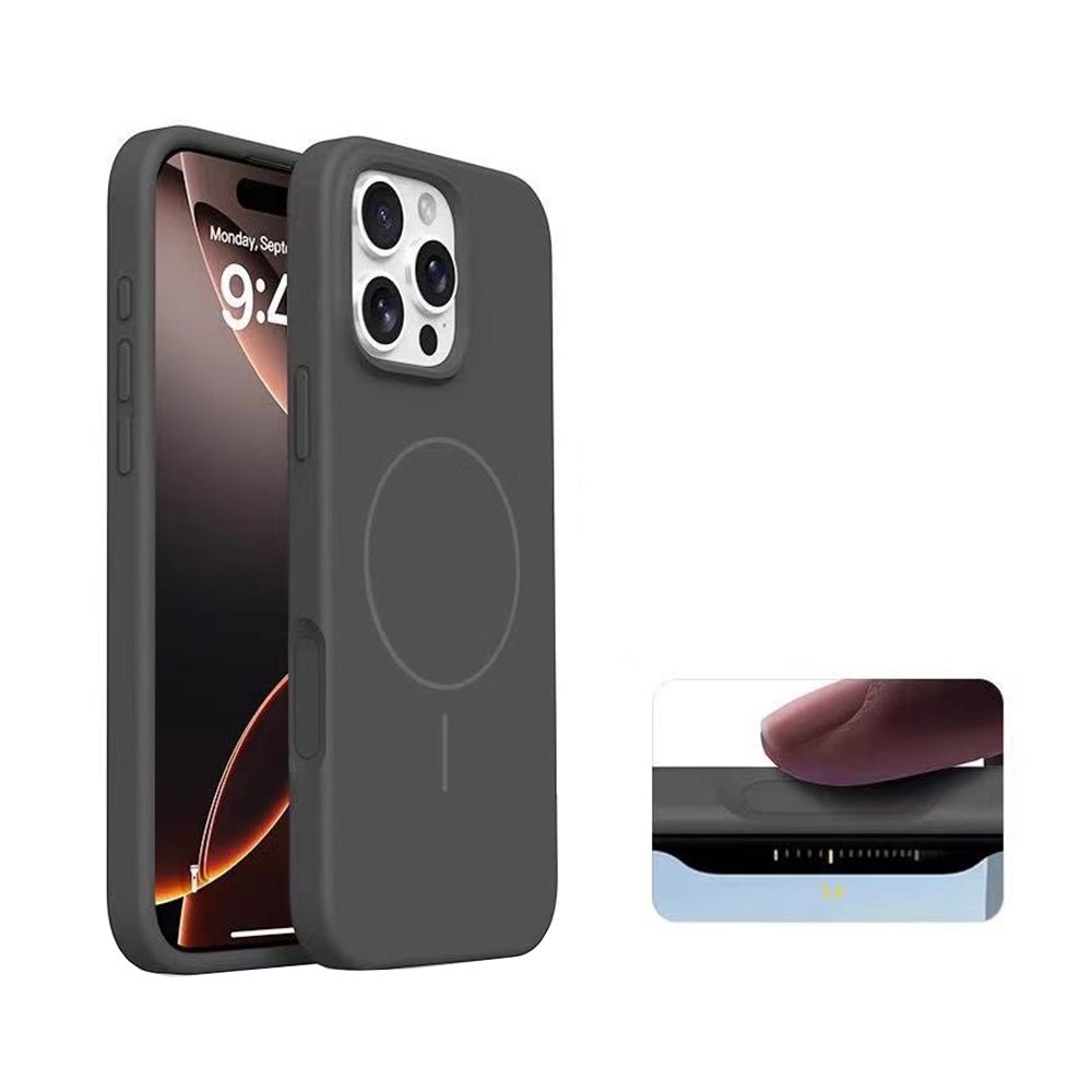 Coque en silicone SMOOTH pour iPhone 17 Pro Compatible MagSafe Bleu