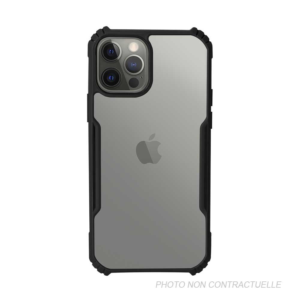 Coque iPhone 12 Pro Max Super Protect Slim Bumper MERCURY Transparent à Contour Noir