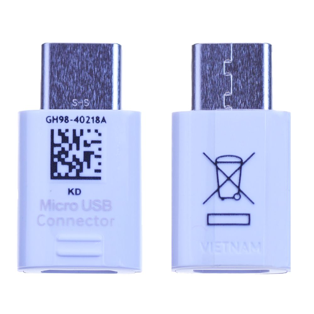 Adaptateur Samsung Galaxy Micro USB vers USB Type-C pour chargeur Blanc Origine