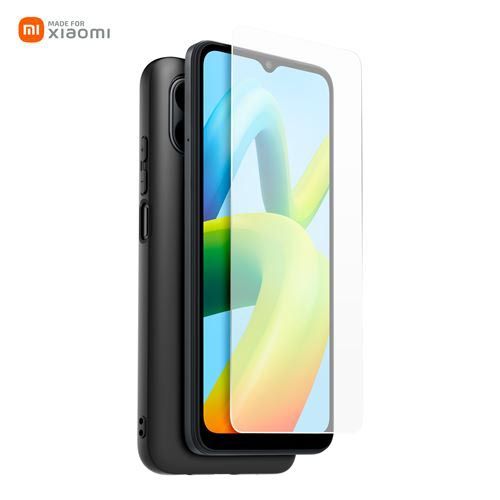 Coque Noir + verre trempée Xiaomi Redmi A1 PACK MODELABS