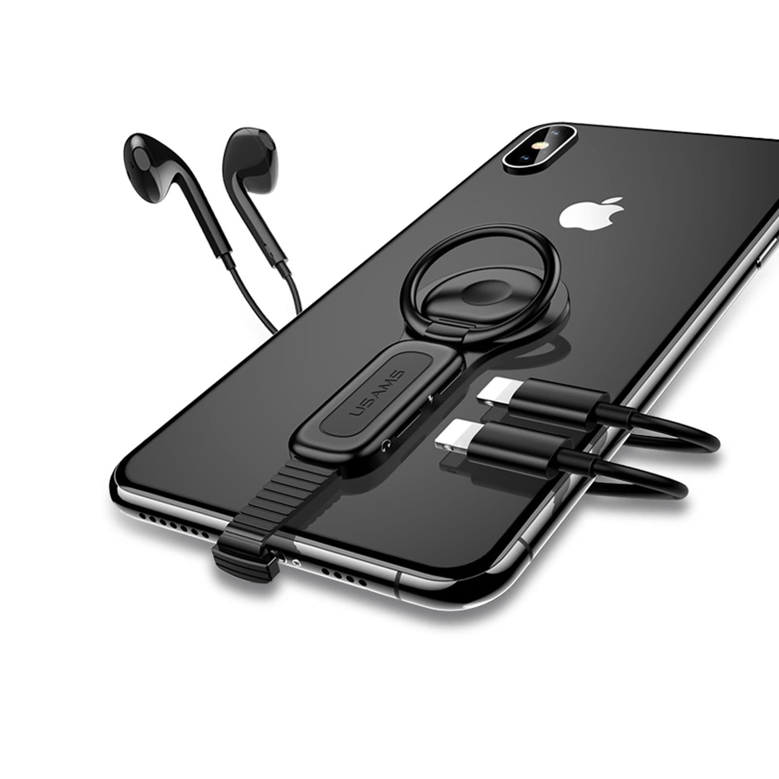 Adaptateur Double pour iPhone / Anneau (US-SJ274) Usams Noir