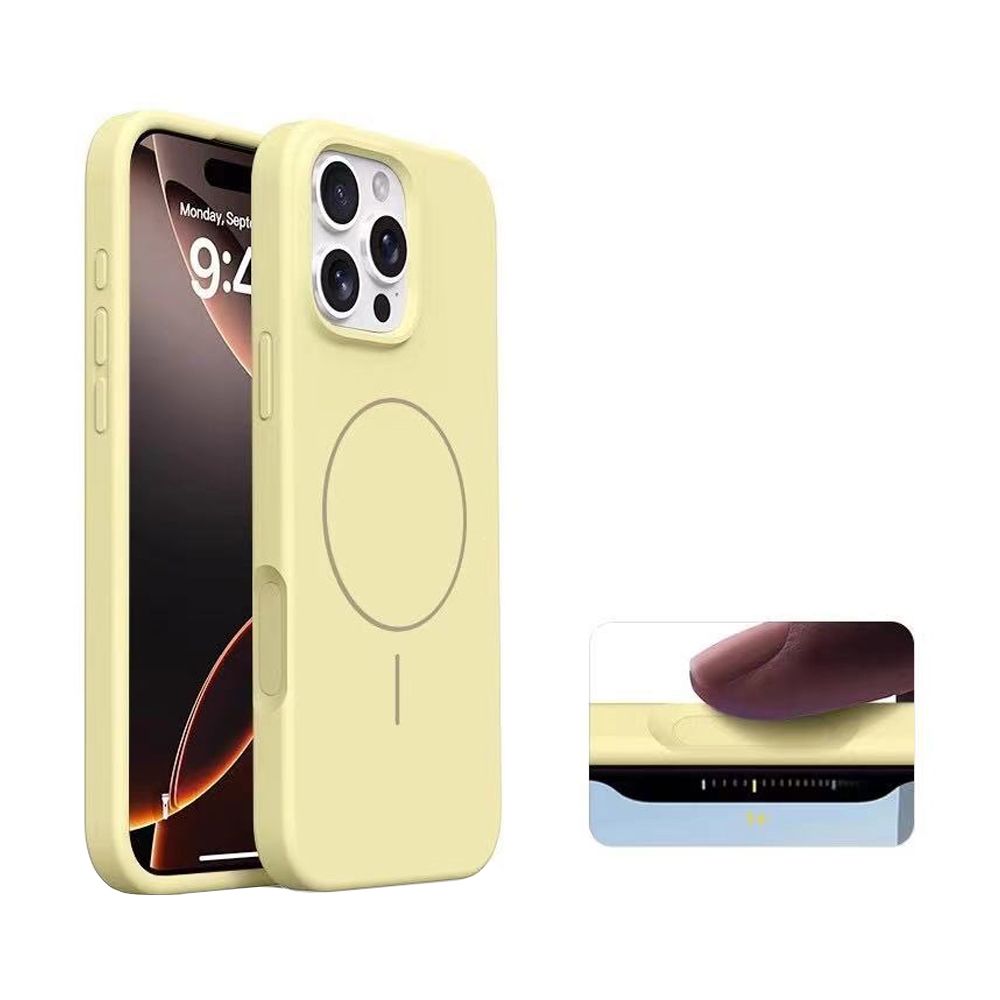Coque en silicone SMOOTH pour iPhone 17 Air Compatible MagSafe Or