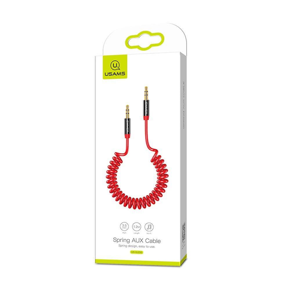 Cable Jack / Jack Accordéon Usams SJ256 Rouge (1,2m)