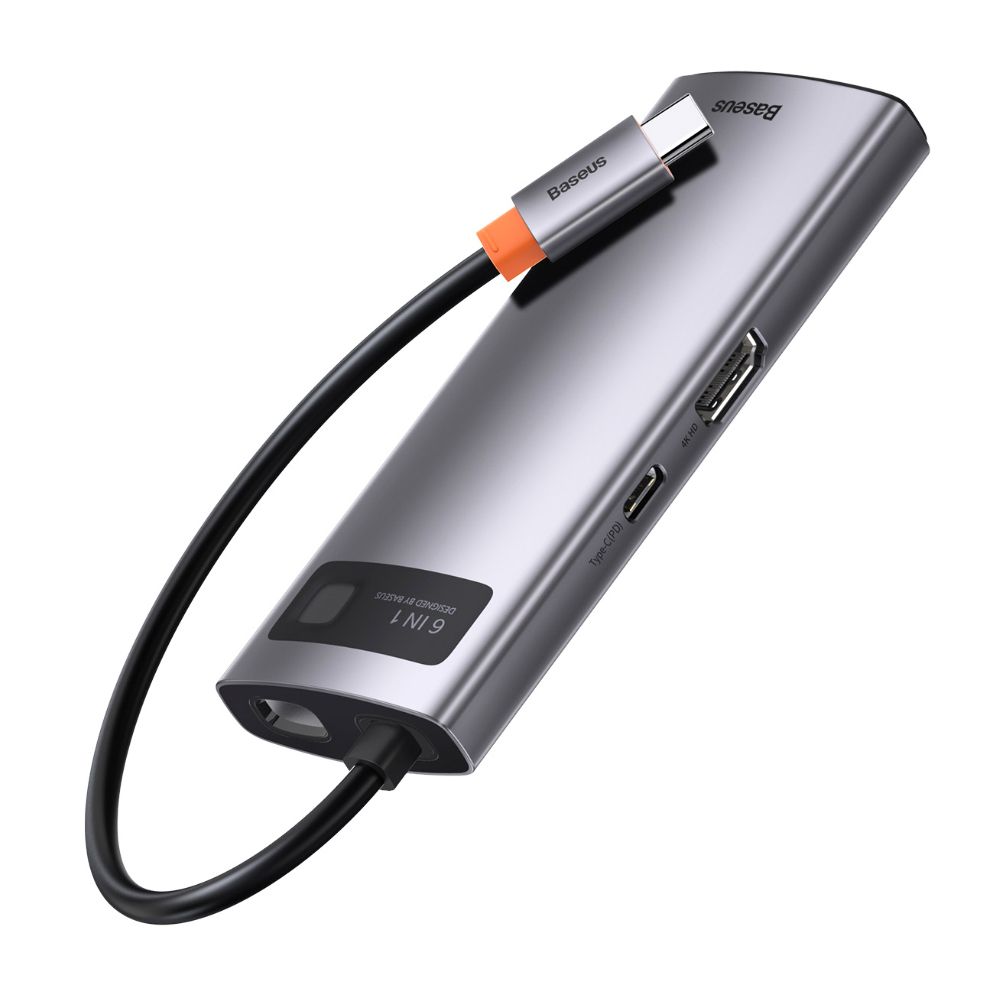 HUB Type-C + USB 3.0 + HDMI + RJ45 (6 IN 1) BASEUS Métal