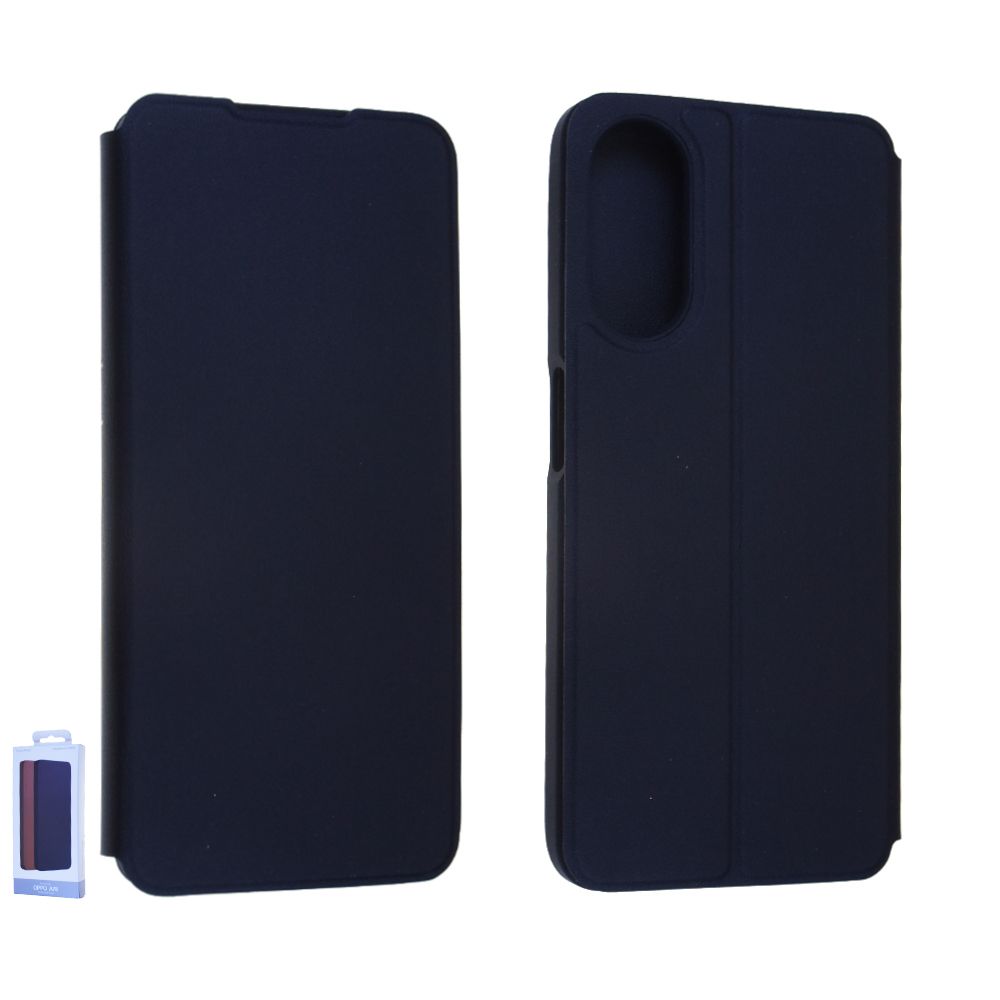 Coque Oppo avec rabat simili-cuir A78 Noir Origine