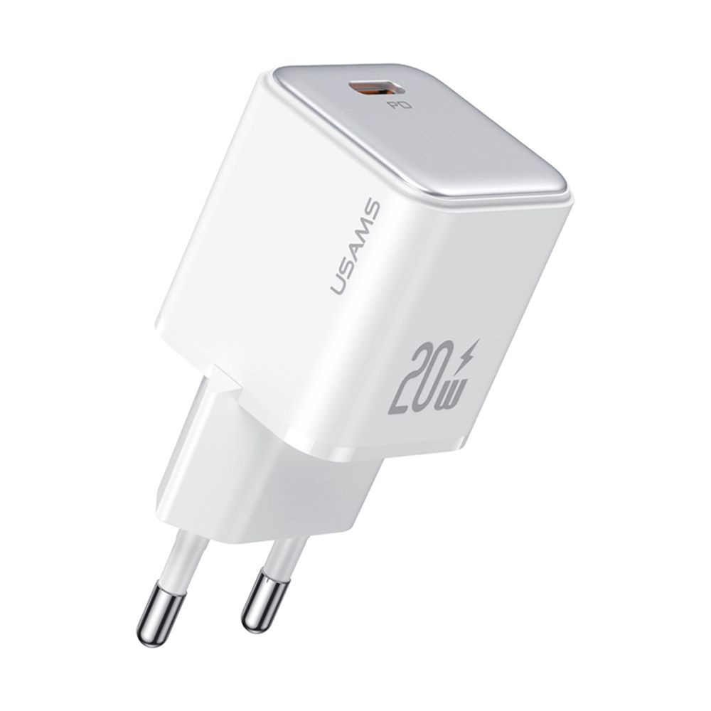 Mini Chargeur rapide USB-C PD 3.0 (20W) Usams X-ron Series / US-CC183 Blanc