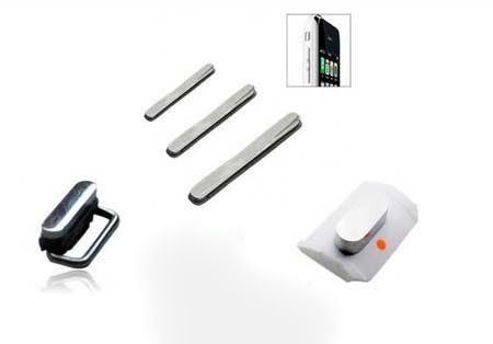 APPLE iPhone 3G Blanc Kit boutons volume + power + vibreur