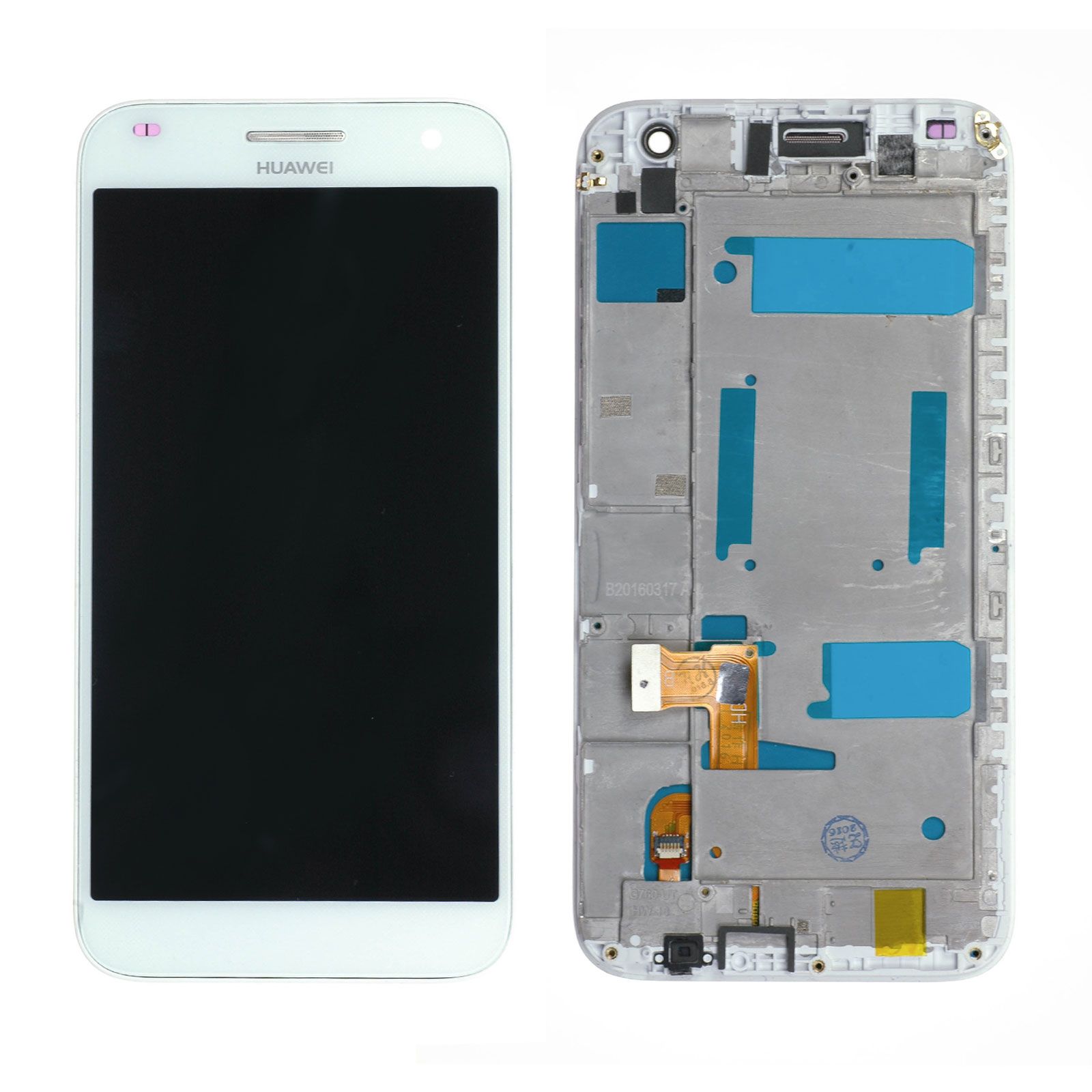 Écran Huawei Ascend G7 Blanc + Châssis Reconditionné (PIEC)