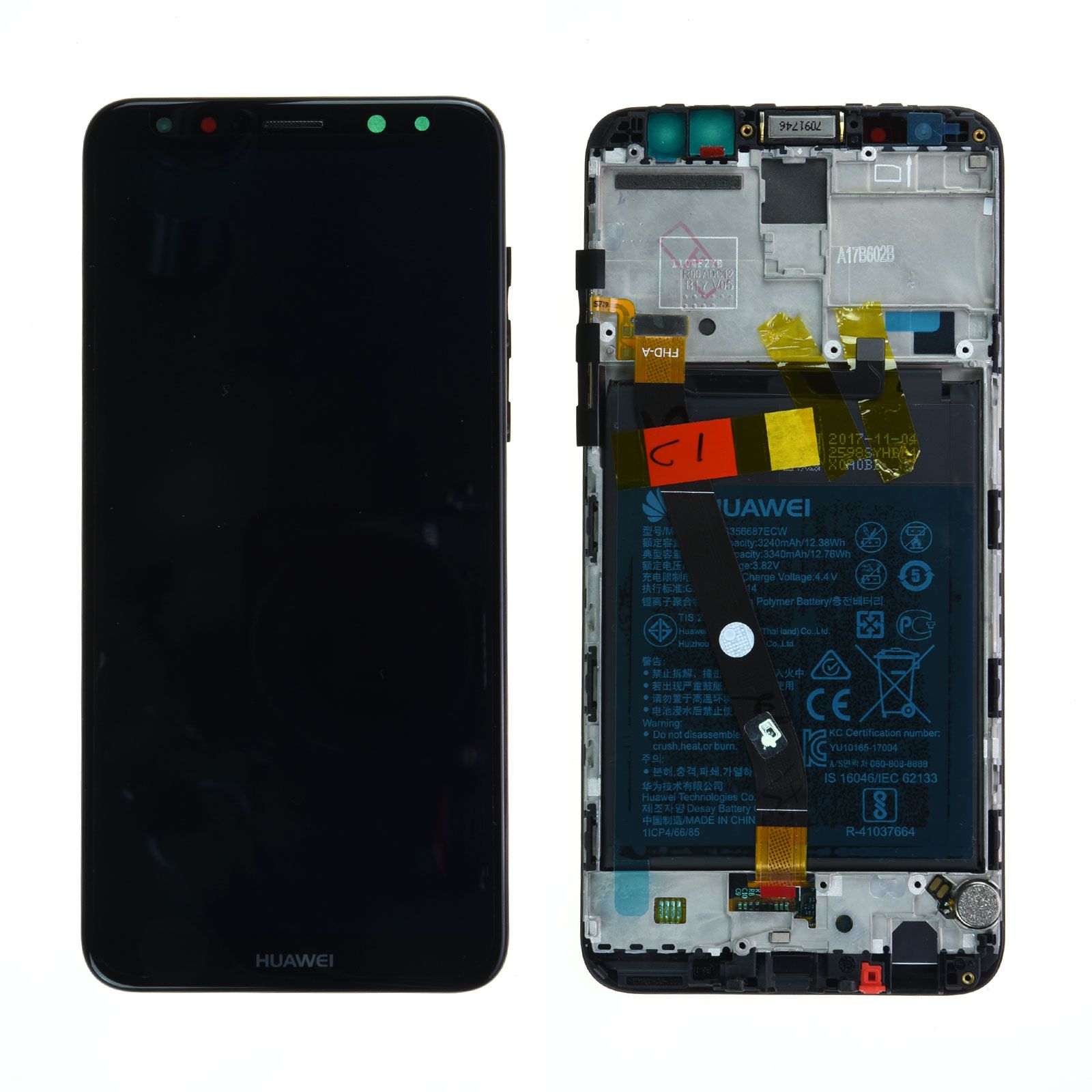 Écran Huawei Mate 10 Lite Noir Graphite + Châssis / Batterie Origine
