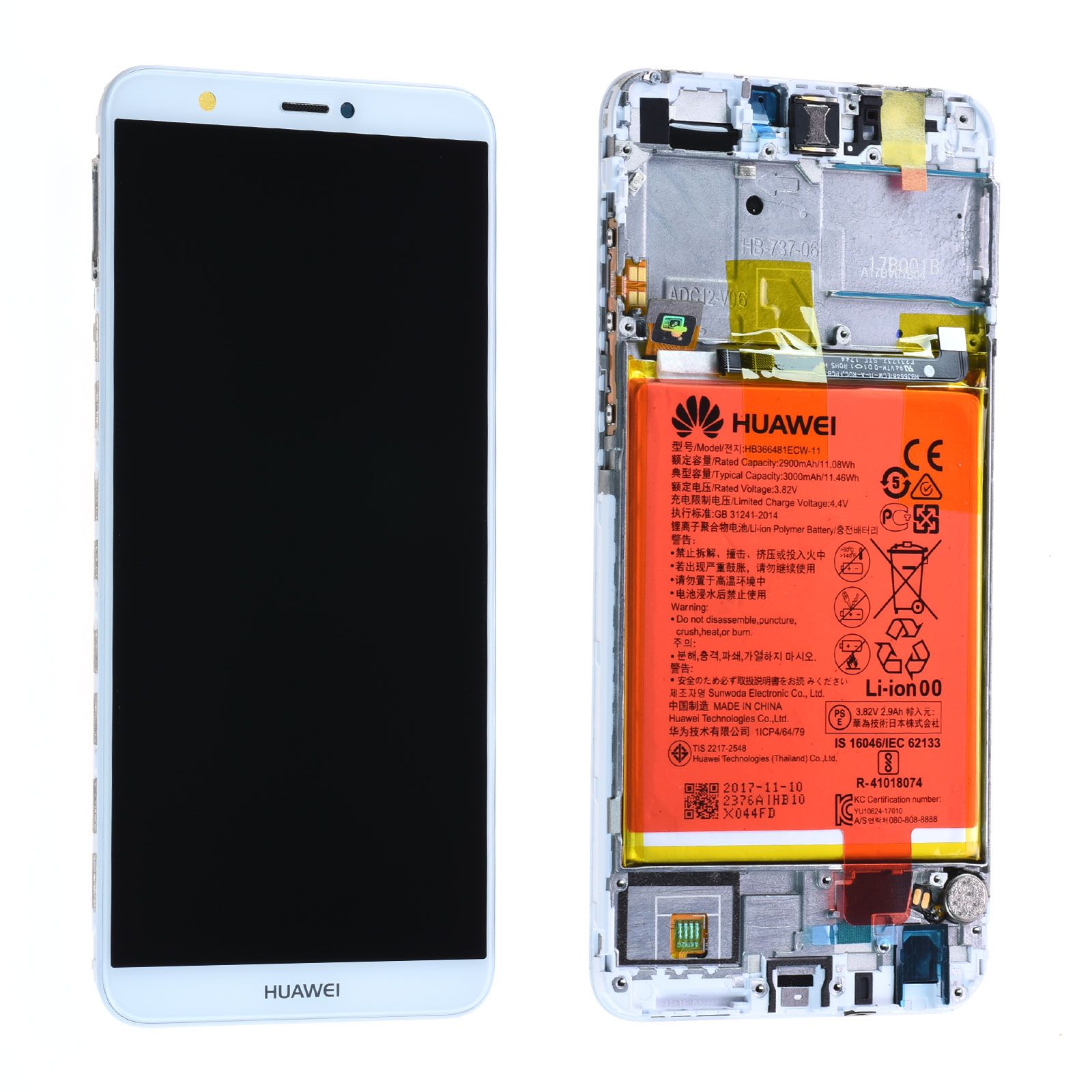 Écran Huawei P Smart Blanc + Châssis / Batterie Origine